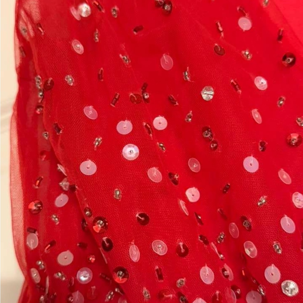 Tutu du monde 10-11 red tulle embellished dress holiday valentine Christmas red - Picture 6 of 6